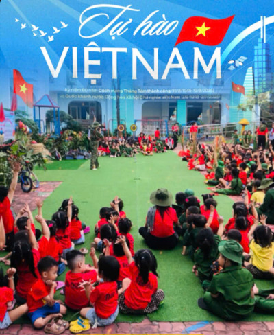 Trường Mầm non Thới Hoà tổ chức hoạt động trải nghiệm "Một ngày làm chiến sĩ" cho các bé