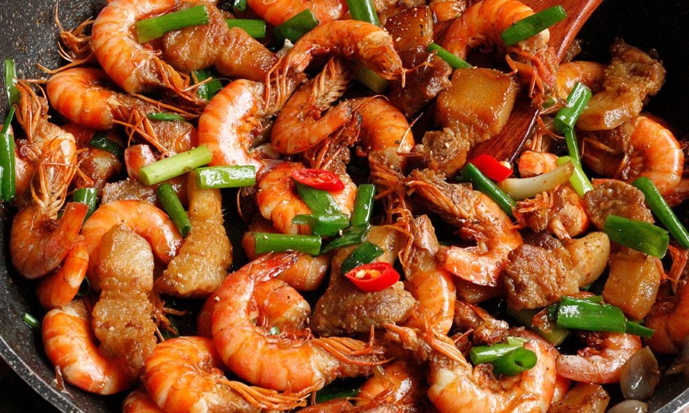 Tôm rim thịt ba rọi