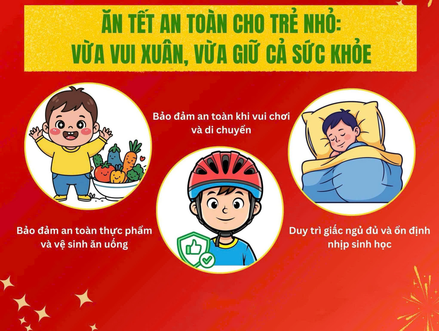 Bé cùng gia đình vui xuân đón tết an toàn